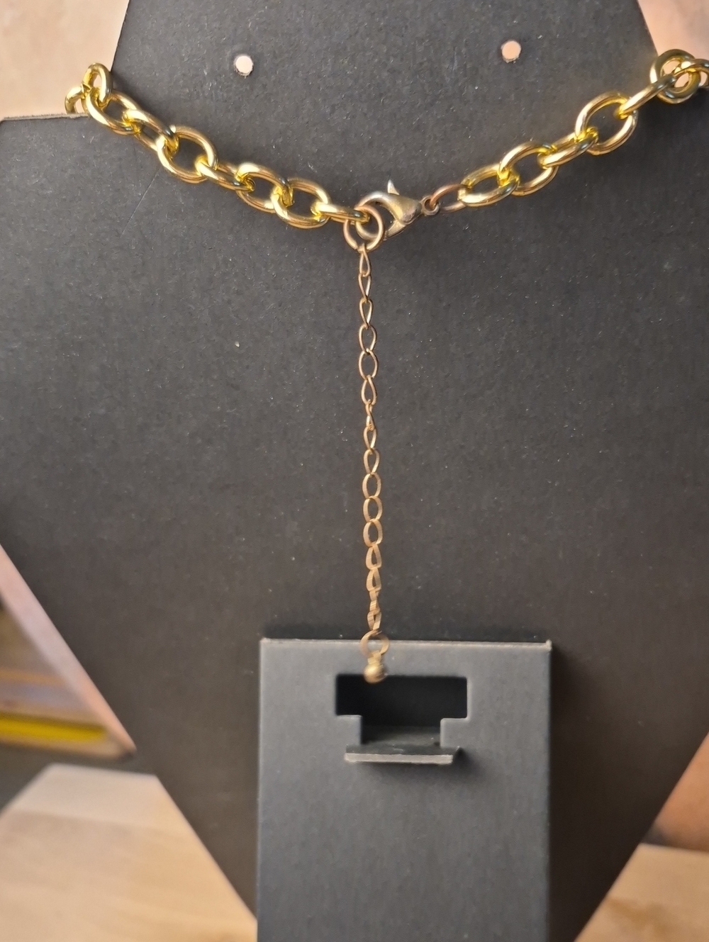 Gold-Tone Chunky Link Necklace - Fine Chain And Chunky Bracelet - Picture 6 of 14
